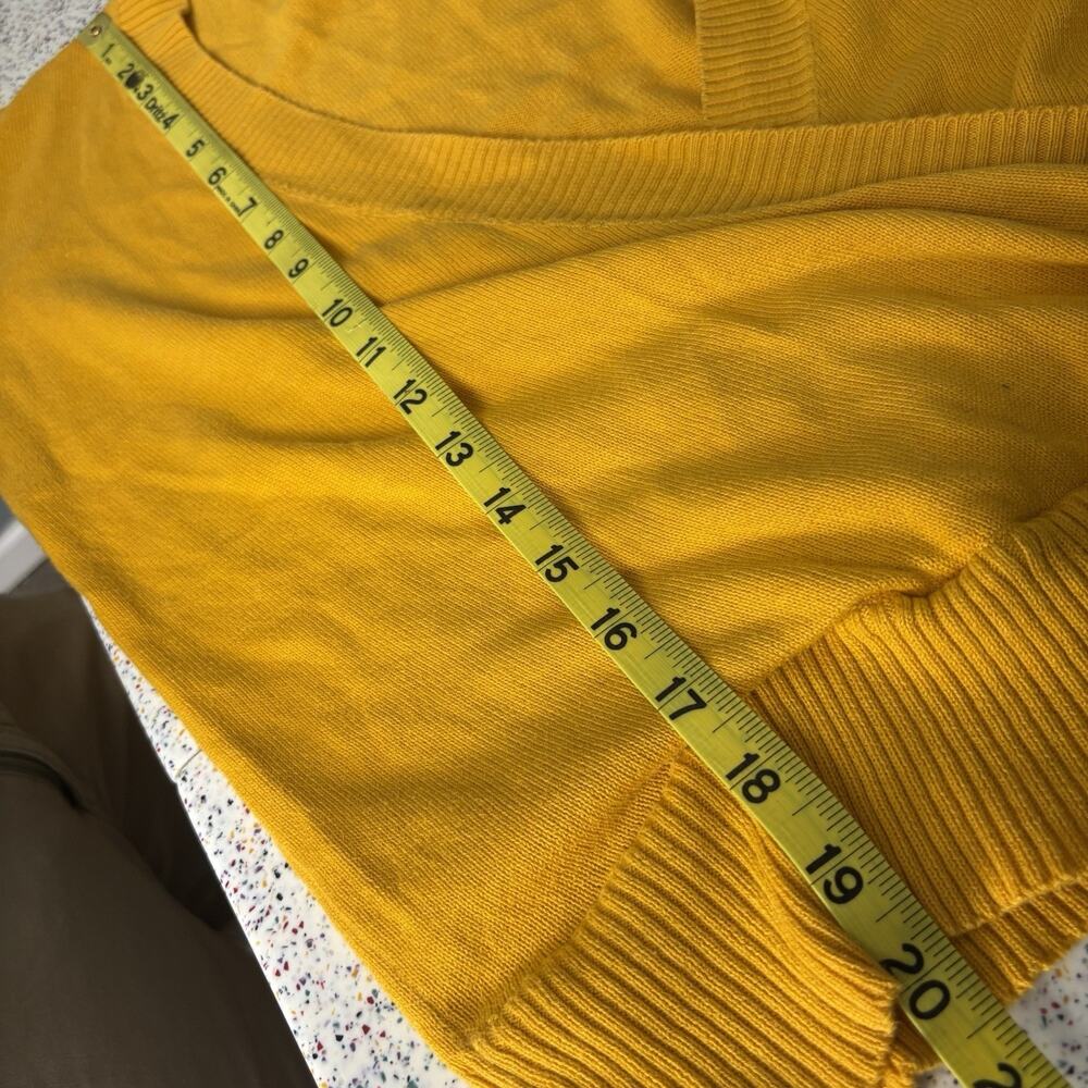 Vintage Y2K Women’s Long Sleeve Open Front Dark Yellow Sweater Large Punk Skater - Picture 8 of 8